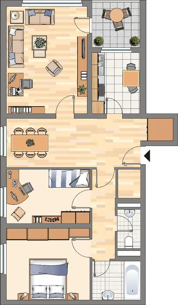 3 Zimmer Wohnung mit 85 m² in Dortmund – Bild 2
