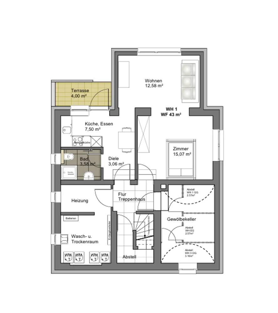 2 Zimmer Wohnung mit 43 m² in Stuttgart – Bild 7