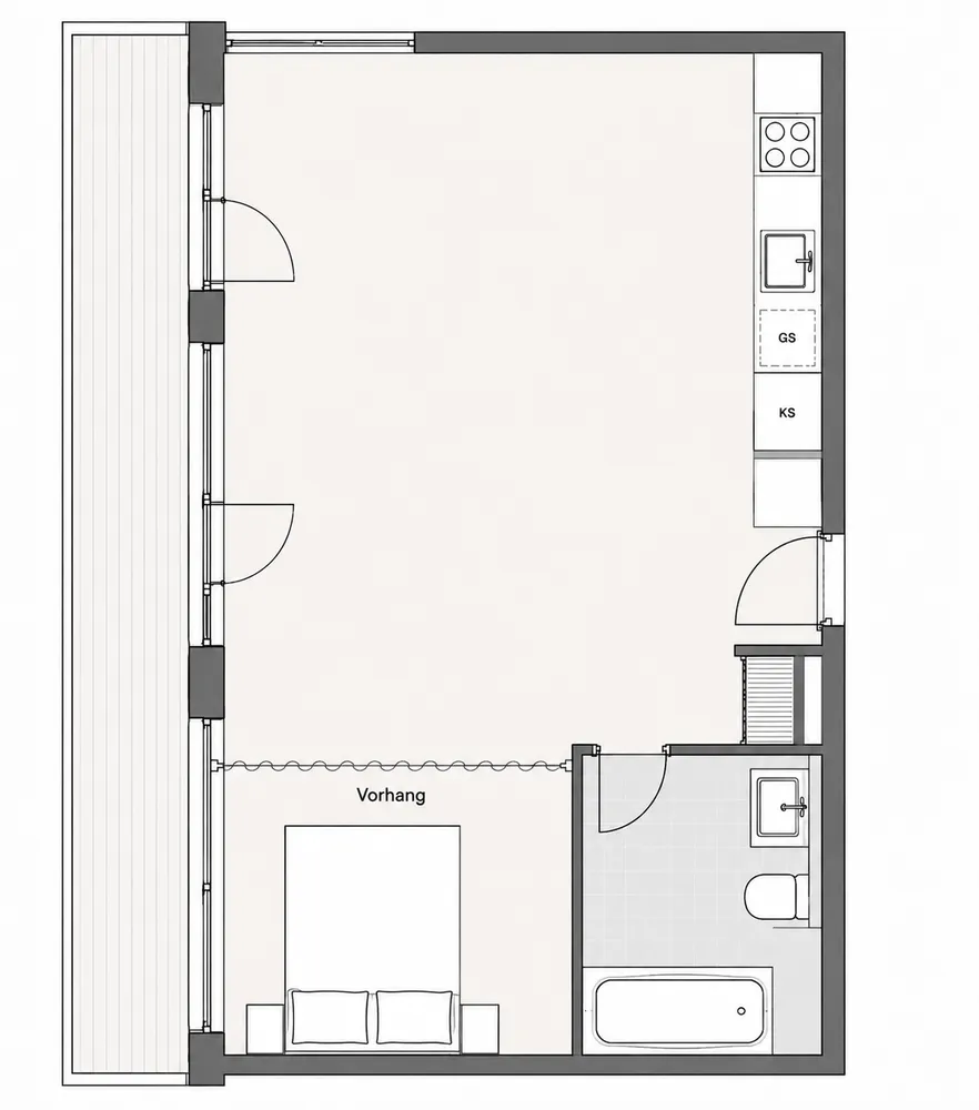 2 Zimmer Wohnung mit 56 m² in Berlin – Bild 3