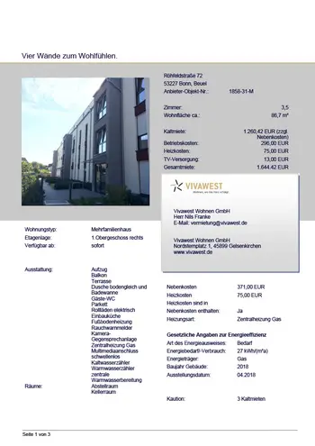 4 room apartment with 87 m² in Bonn – Photo 1