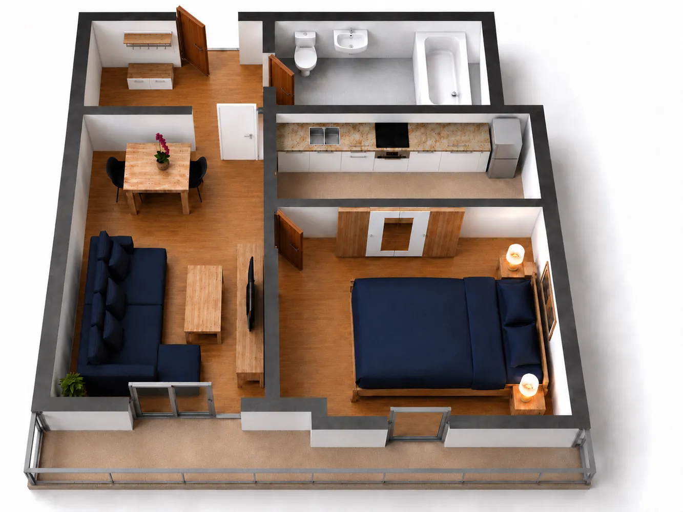 3 Zimmer Wohnung mit 43 m² in Ludwigshafen am Rhein – Bild 1