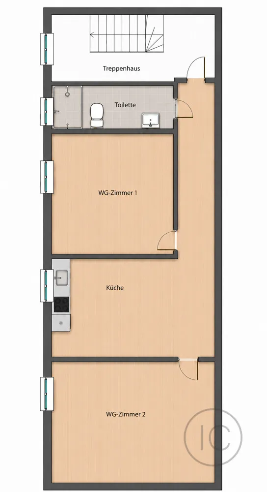2 Zimmer Wohnung mit 30 m² in Aachen – Bild 6