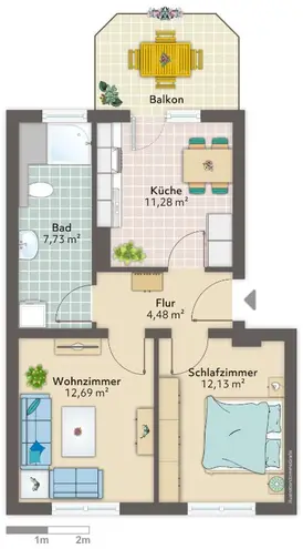 2 Zimmer Wohnung mit 51 m² in Bremerhaven – Bild 3