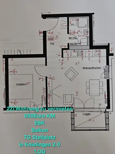2 Zimmer Wohnung mit 47 m² in Karlsruhe – Bild 1