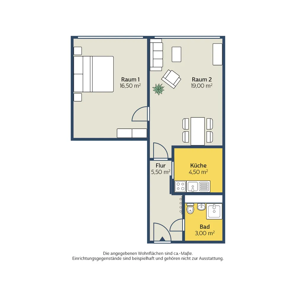 2 Zimmer Wohnung mit 48 m² in Leipzig – Bild 2