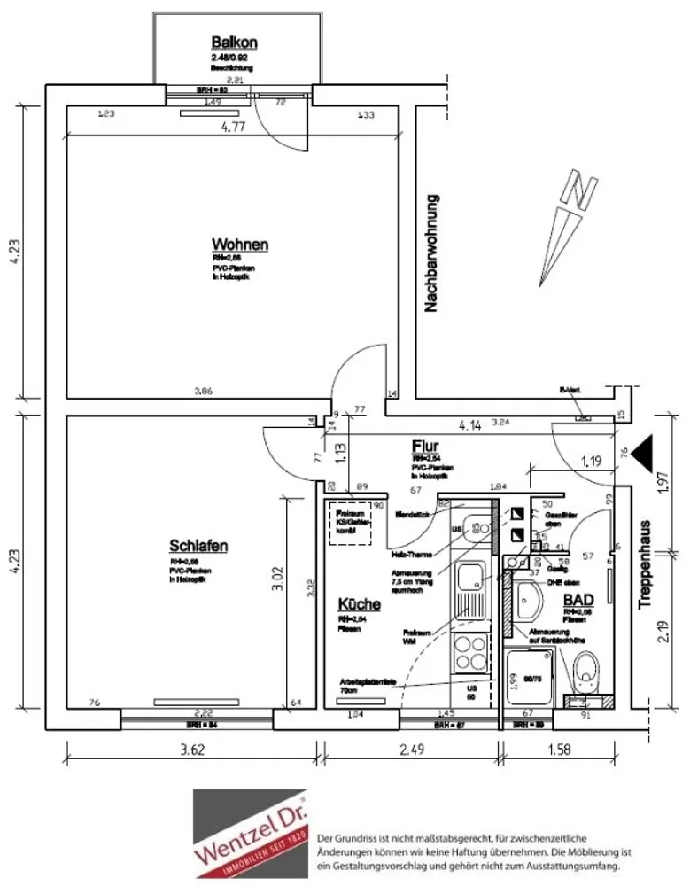 2 Zimmer Wohnung mit 52 m² in Ahrensburg – Bild 3