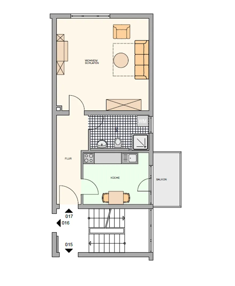 1 Zimmer Wohnung mit 48 m² in Nürnberg – Bild 9