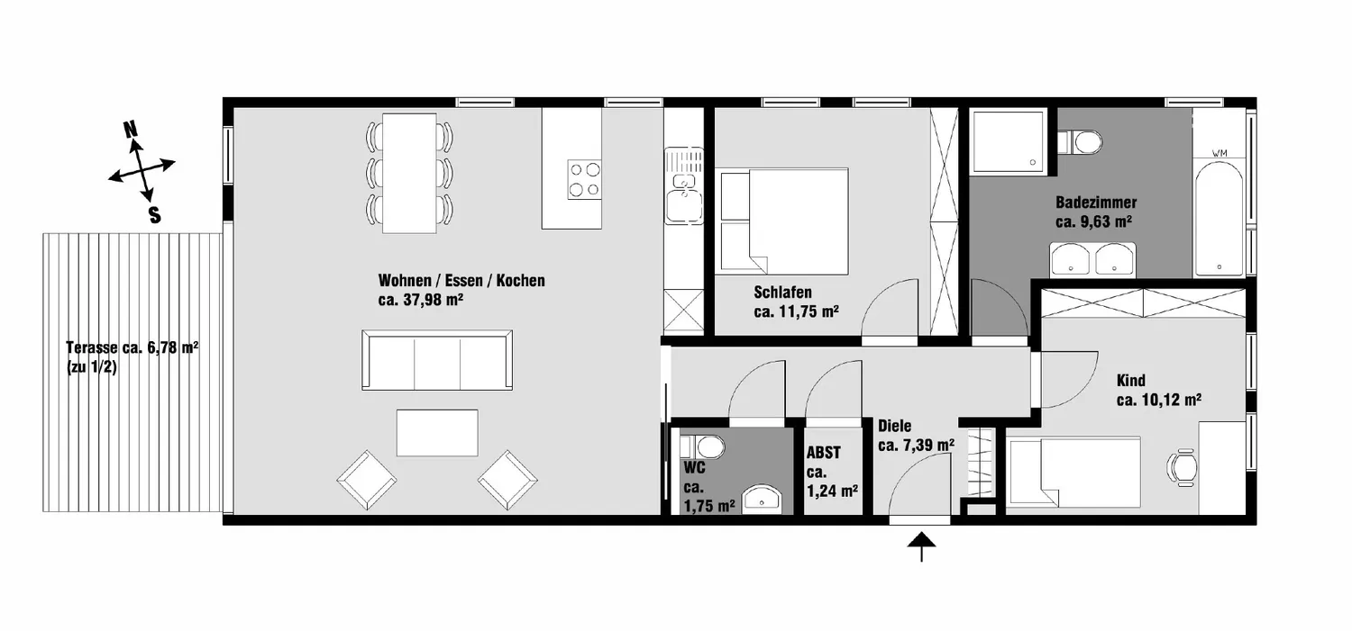 3 Zimmer Wohnung mit 87 m² in München – Bild 4