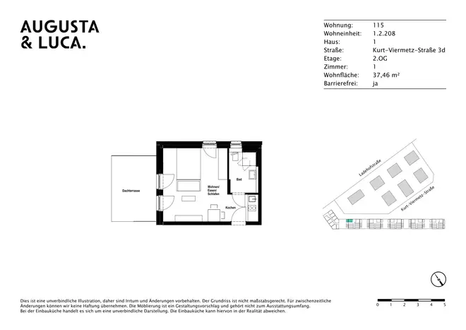1 Zimmer Wohnung mit 37 m² in Augsburg – Bild 11