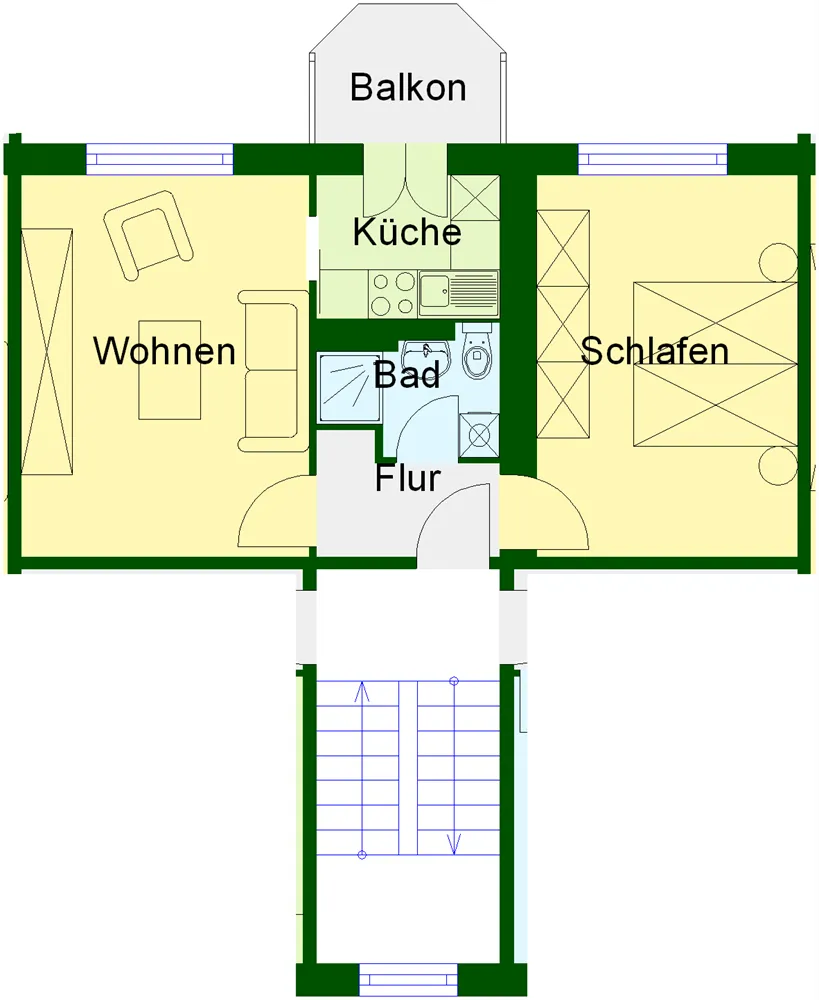 2 Zimmer Wohnung mit 42 m² in Wernigerode – Bild 4