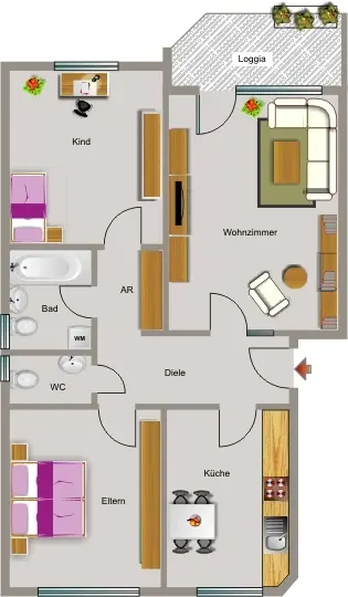 4 Zimmer Wohnung mit 79 m² in Duisburg – Bild 5