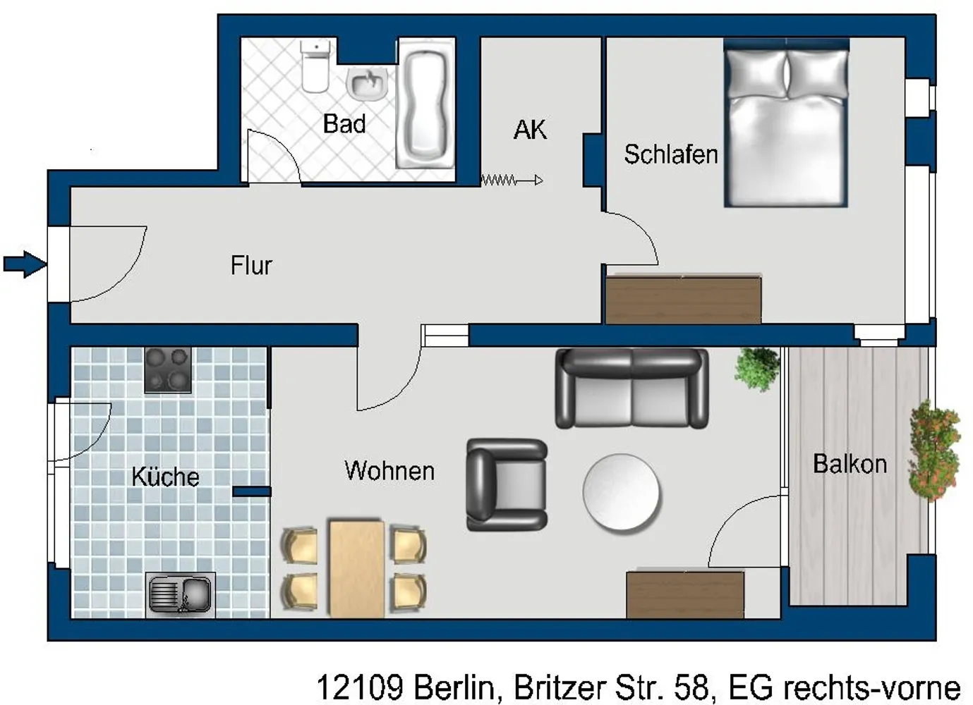 2 Zimmer Wohnung mit 65 m² in Berlin – Bild 2