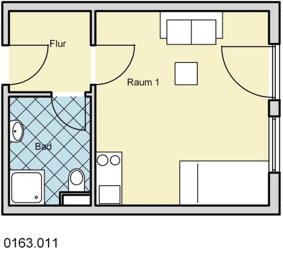 1 room apartment with 24 m² in Wuppertal – Photo 6