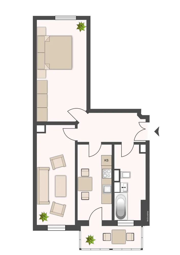 2 Zimmer Wohnung mit 66 m² in Leipzig – Bild 3