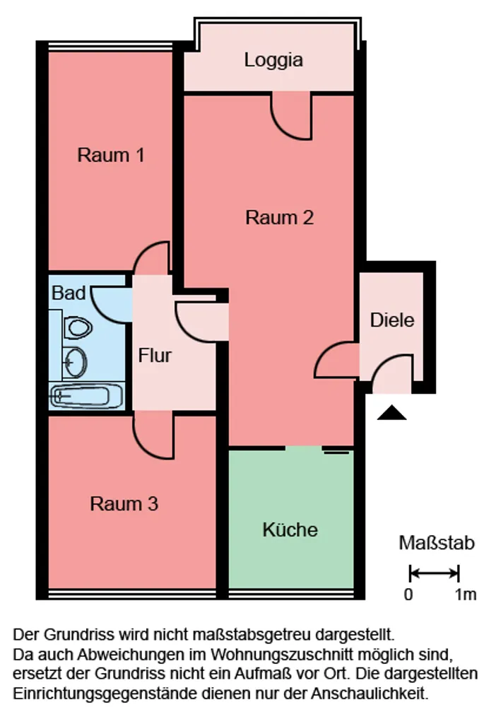 3 Zimmer Wohnung mit 76 m² in Unna – Bild 1
