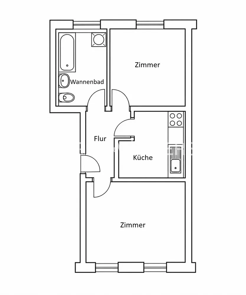 2 Zimmer Wohnung mit 45 m² in Rostock – Bild 11