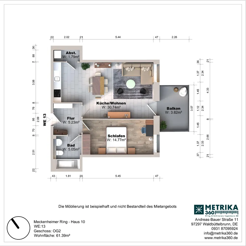 2 Zimmer Wohnung mit 61 m² in Bernau bei Berlin – Bild 7