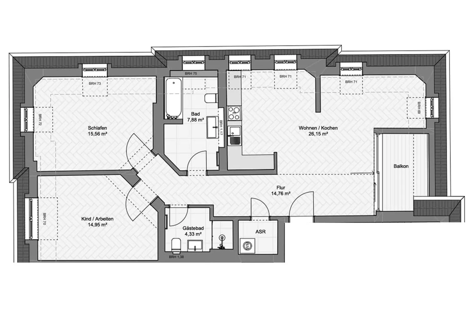 3 Zimmer Wohnung mit 89 m² in Dresden – Bild 2