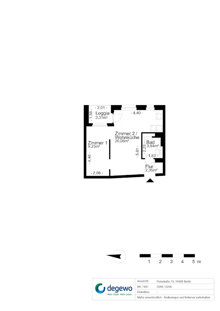 2 Zimmer Wohnung mit 37 m² in Berlin – Bild 3