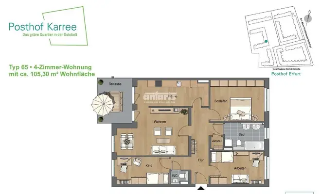 4 room apartment with 105 m² in Erfurt – Photo 6