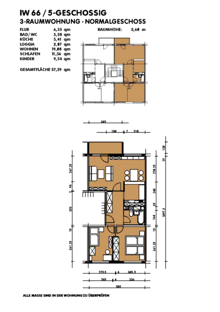 3 Zimmer Wohnung mit 57 m² in Dresden – Bild 3