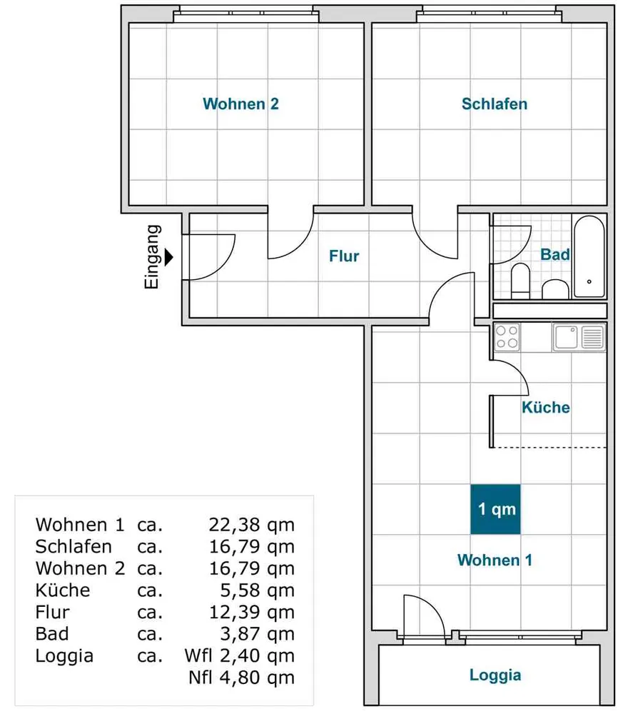 3 Zimmer Wohnung mit 80 m² in Dresden – Bild 5