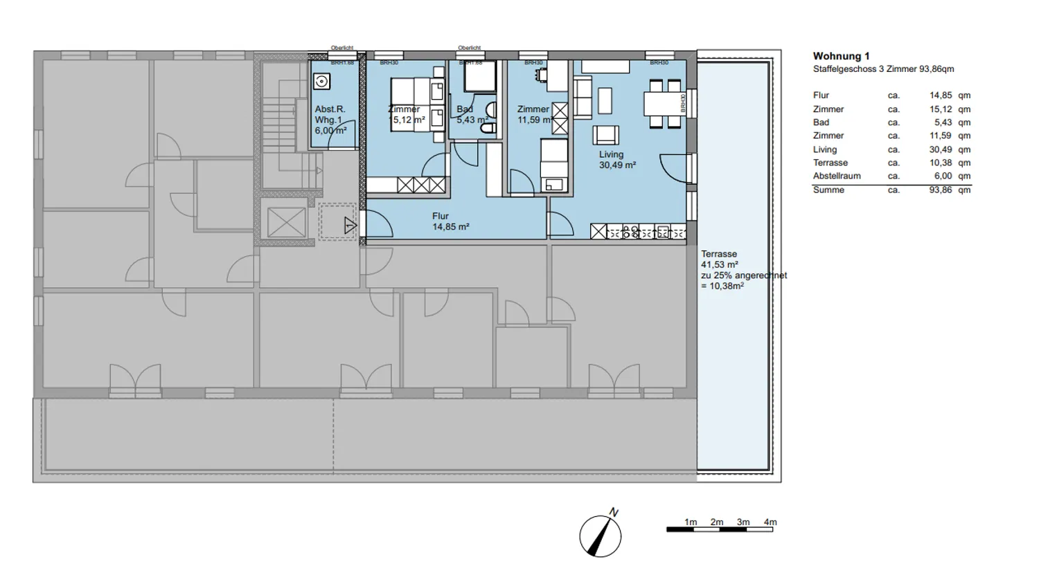 3 Zimmer Wohnung mit 94 m² in Hamburg – Bild 1