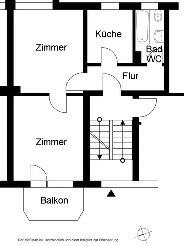 2 Zimmer Wohnung mit 45 m² in Bielefeld – Bild 2