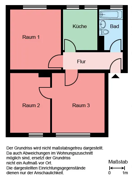 3 Zimmer Wohnung mit 56 m² in Castrop-Rauxel – Bild 2