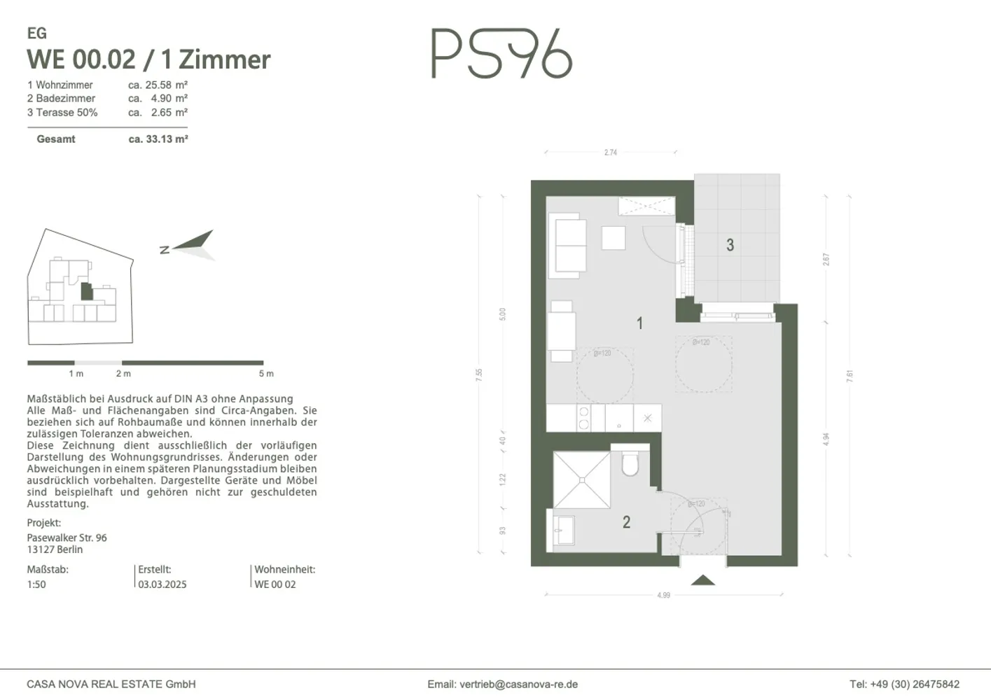 1 Zimmer Wohnung mit 33 m² in Berlin – Bild 7