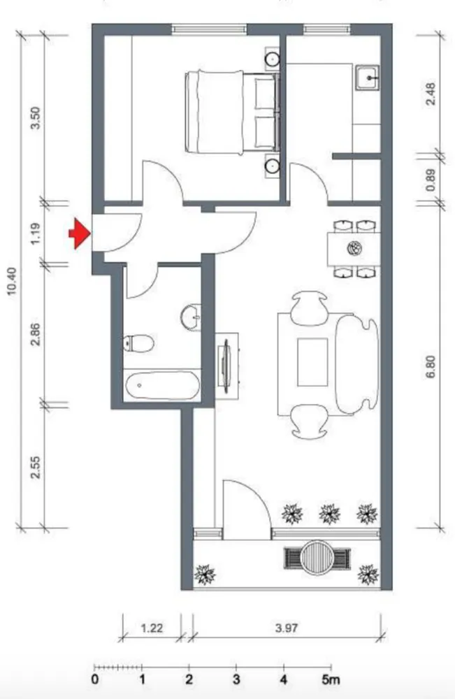 2 Zimmer Wohnung mit 54 m² in Augsburg – Bild 3