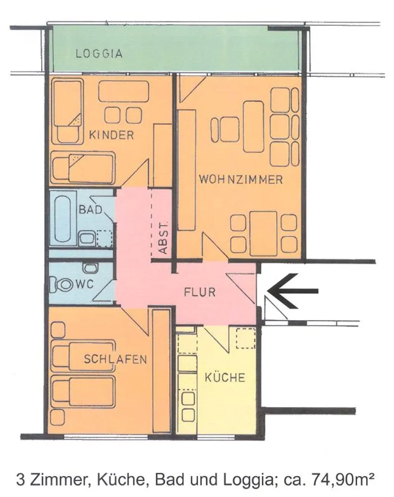 3 room apartment with 75 m² in Kassel – Photo 2