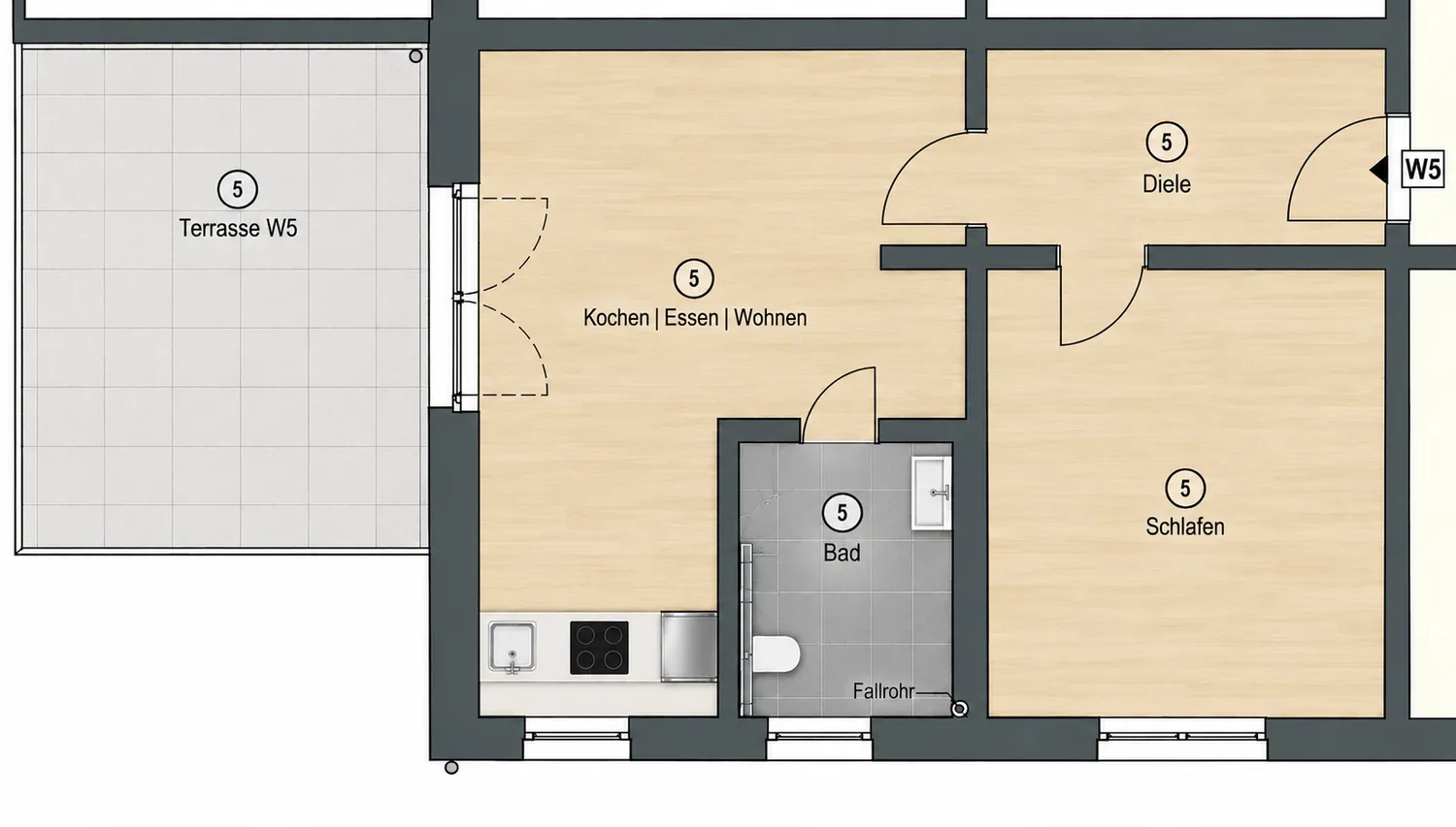 2 Zimmer Wohnung mit 58 m² in Ingolstadt – Bild 2