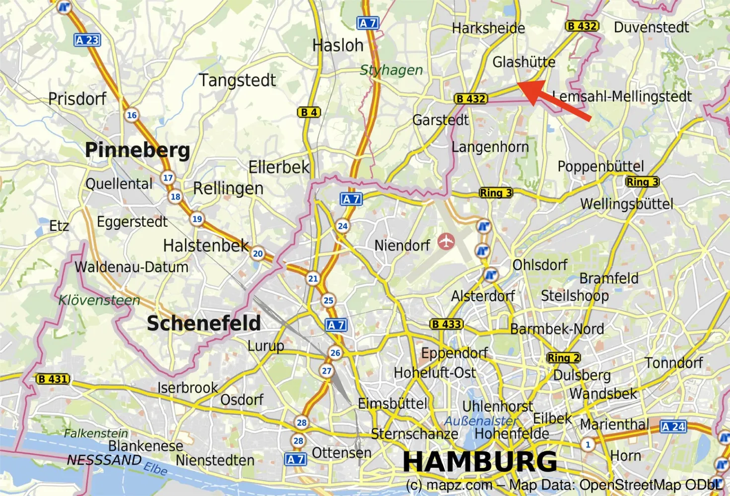 2 Zimmer Wohnung mit 59 m² in Norderstedt – Bild 3