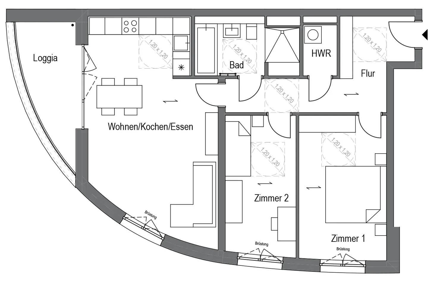 3 Zimmer Wohnung mit 86 m² in Berlin – Bild 4