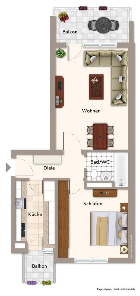 2 Zimmer Wohnung mit 48 m² in Stuttgart – Bild 2
