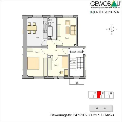 4 Zimmer Wohnung mit 66 m² in Essen – Bild 7