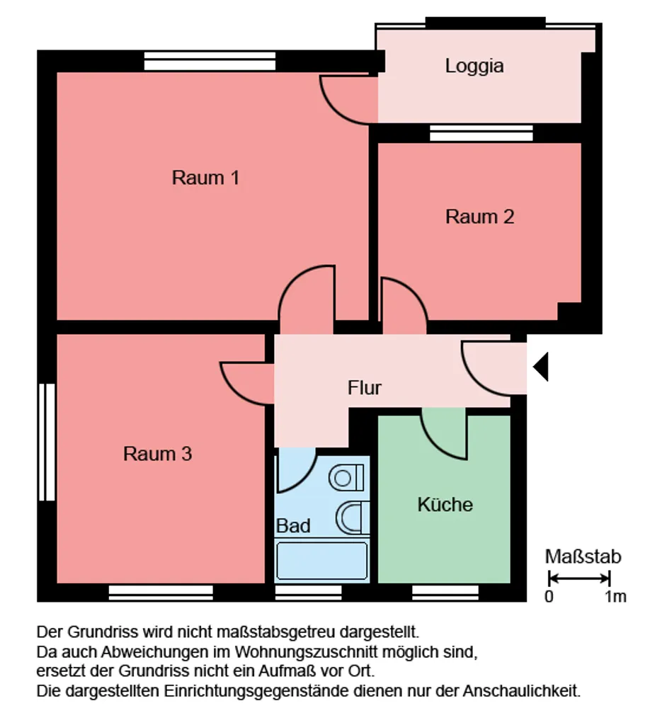 3 Zimmer Wohnung mit 64 m² in Menden (Sauerland) – Bild 2
