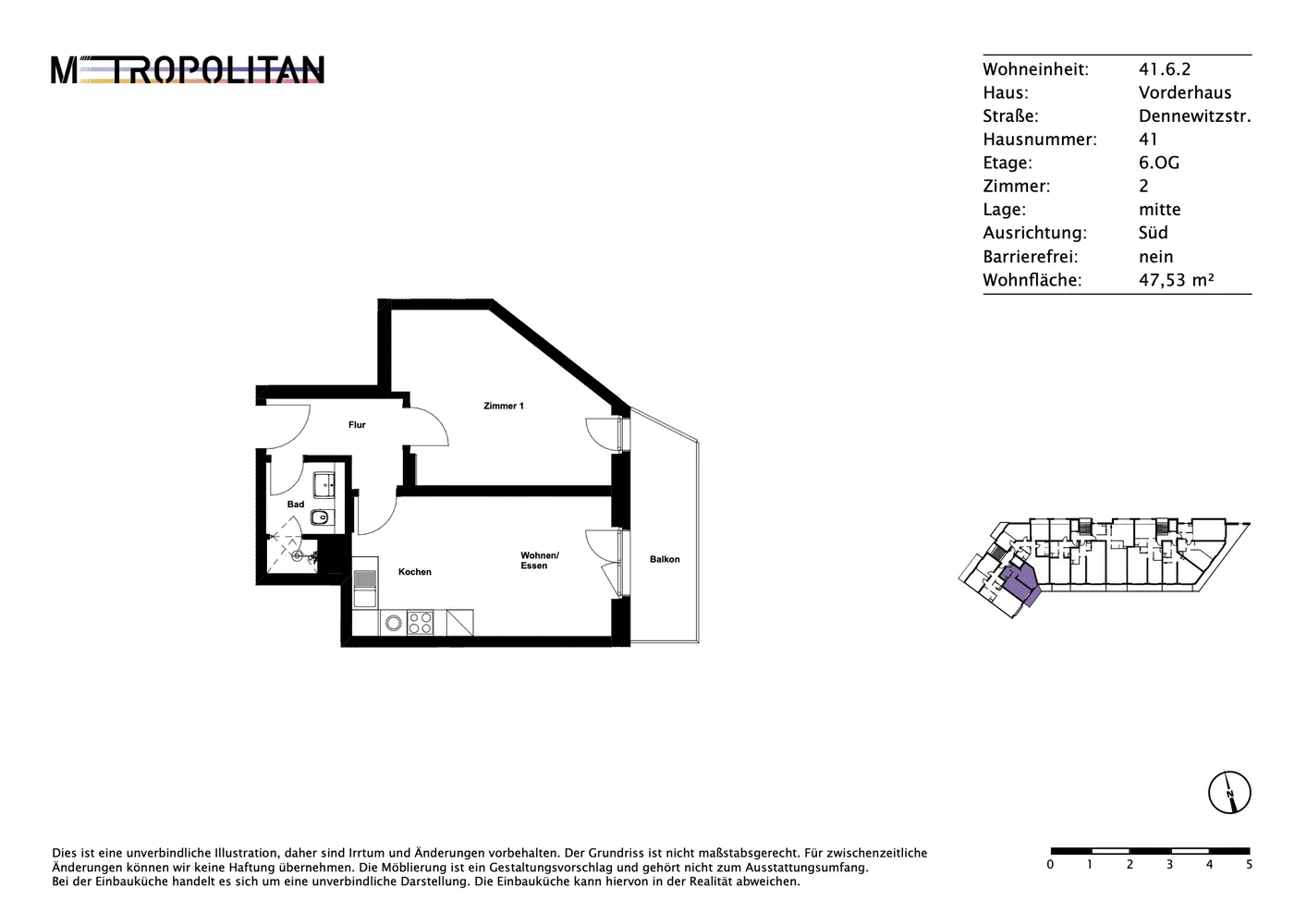 2 Zimmer Wohnung mit 48 m² in Berlin – Bild 9