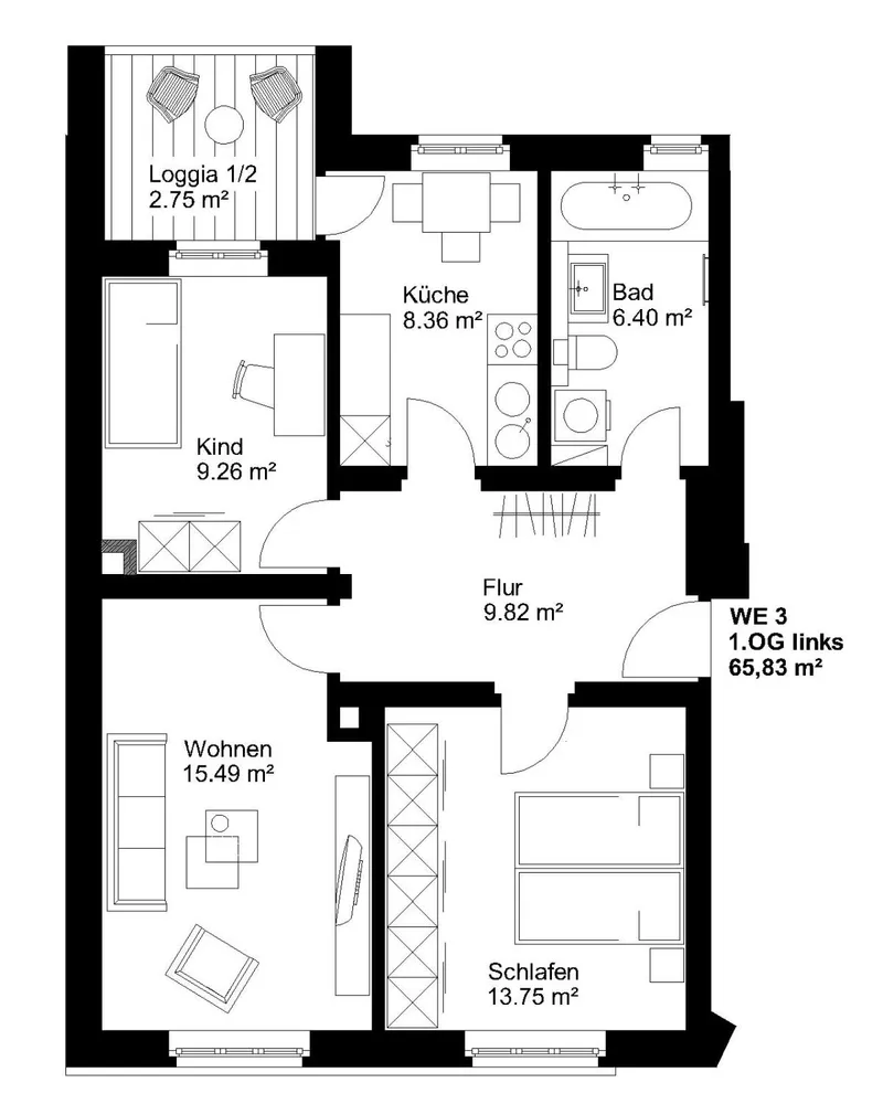 3 Zimmer Wohnung mit 66 m² in Leipzig – Bild 9