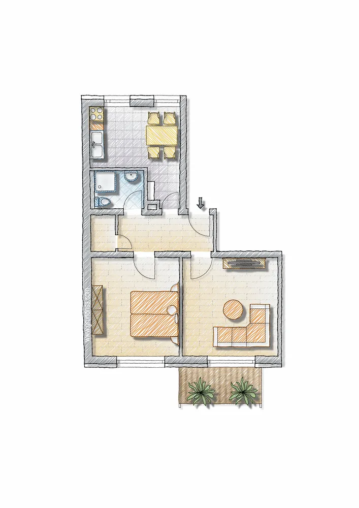 2 Zimmer Wohnung mit 63 m² in Nürnberg – Bild 3