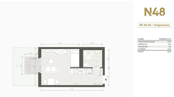 1 Zimmer Wohnung mit 30 m² in Berlin – Bild 4