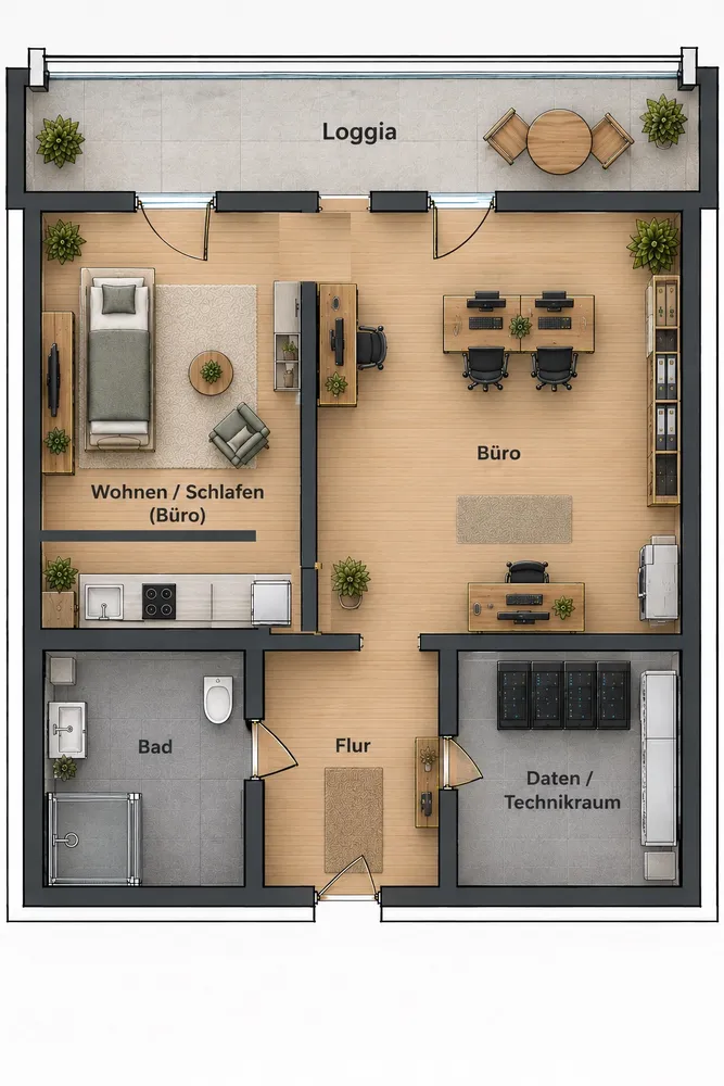 2 Zimmer Wohnung mit 52 m² in München – Bild 3