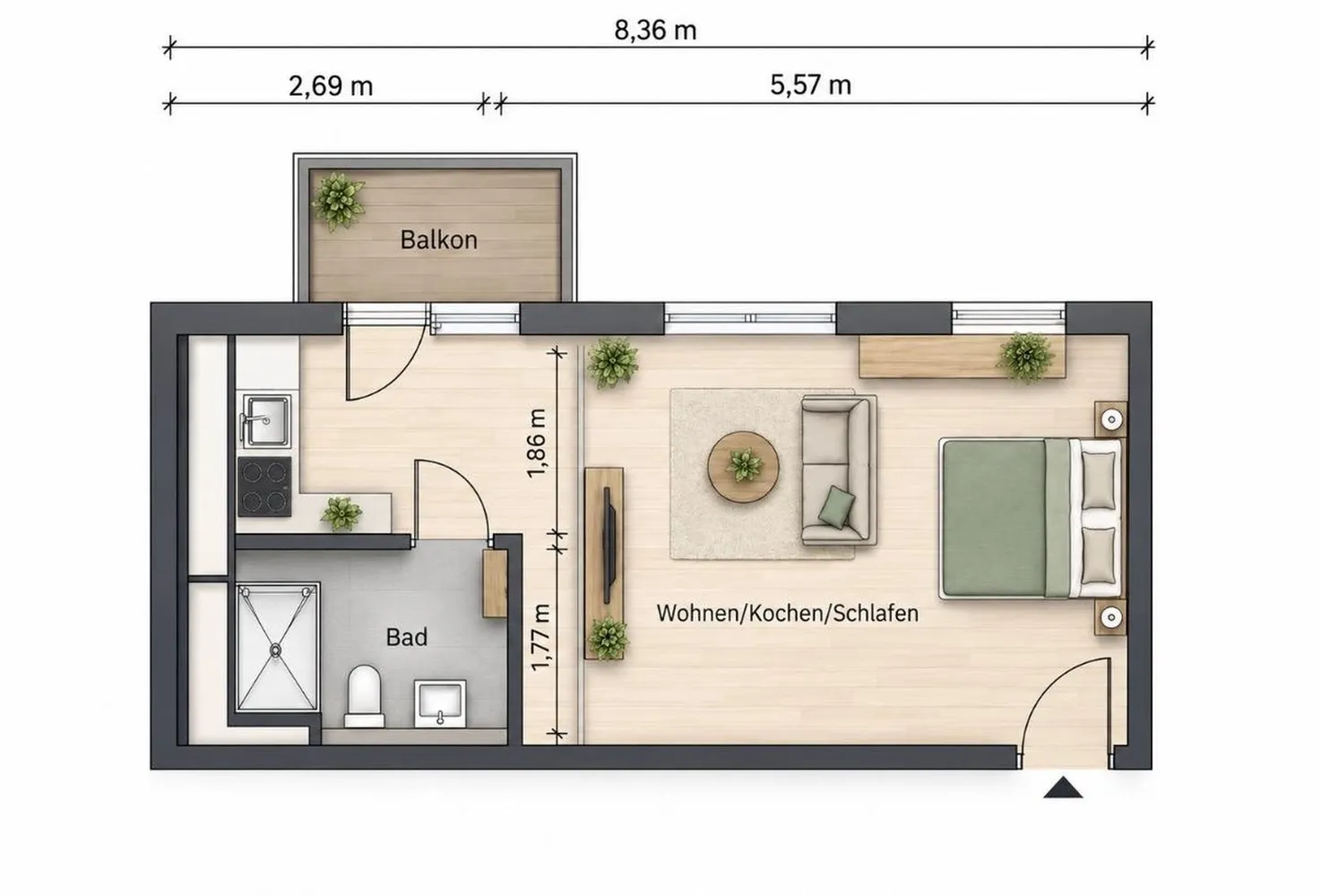1 Zimmer Wohnung mit 34 m² in Berlin – Bild 4