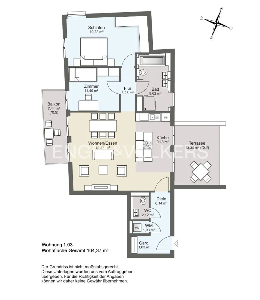 3 room apartment with 104 m² in Frankfurt am Main – Photo 8