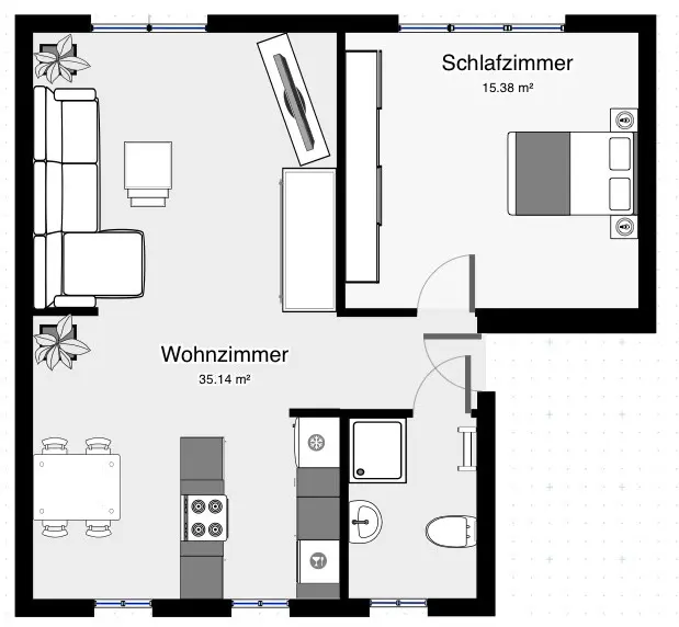 2 room apartment with 54 m² in Neubrandenburg – Photo 5