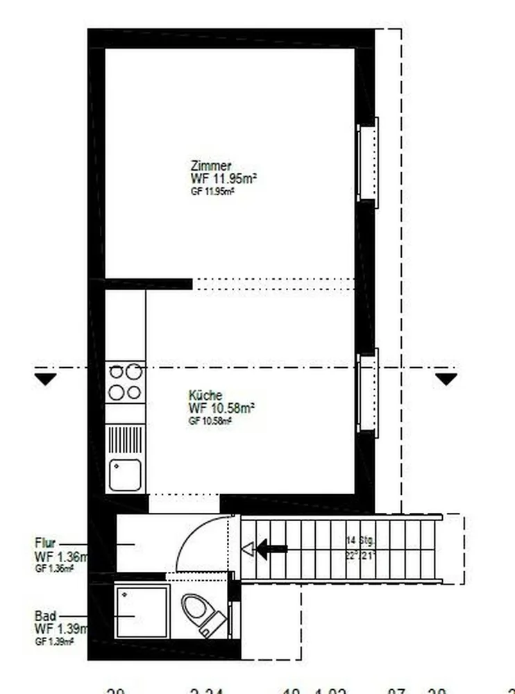 1 Zimmer Wohnung mit 25 m² in Bochum – Bild 7