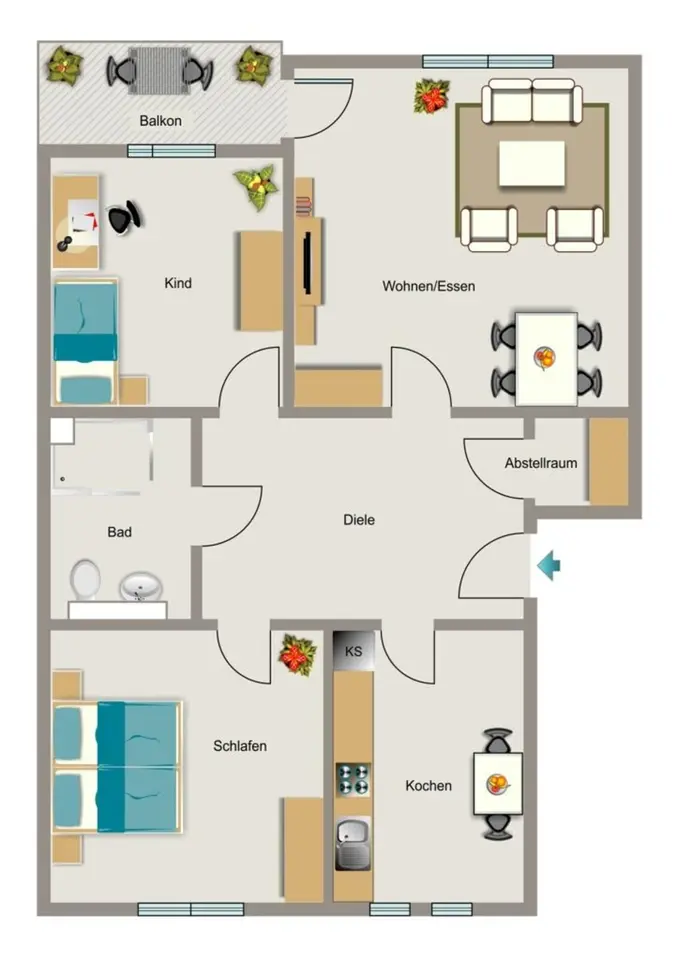 4 Zimmer Wohnung mit 63 m² in Dortmund – Bild 5