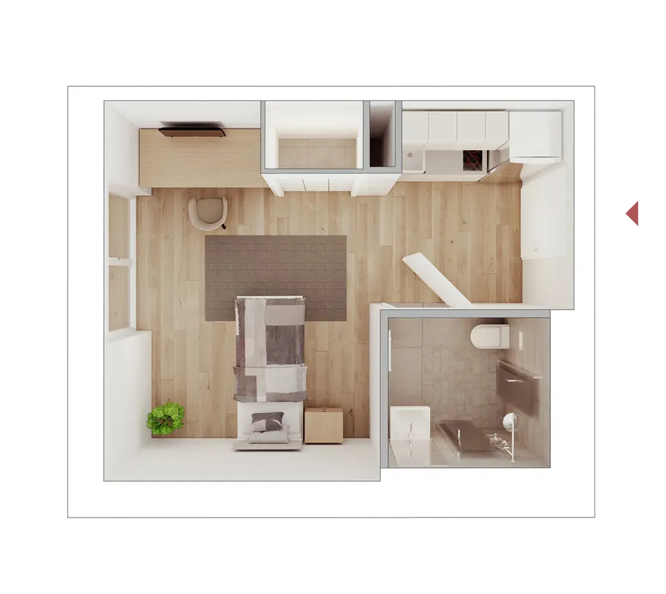 Studio mit 23 m² in Deggendorf – Bild 7