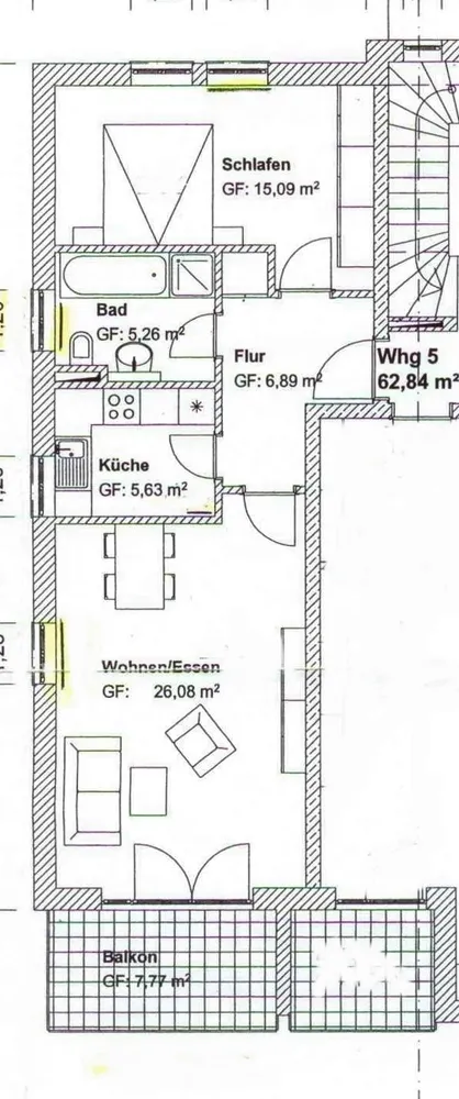 2 Zimmer Wohnung mit 63 m² in Ingolstadt – Bild 1
